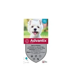 Advantix 100, Voor Honden Van 4-10kg, 4 Pipetten