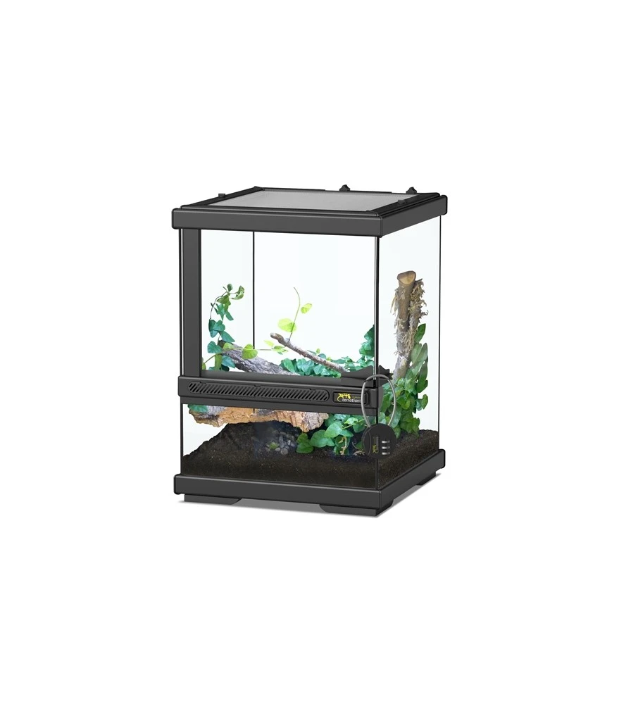 Aqualantis Smart Line Terrarium 23x23x30cm Zwart 1 Aqualantis Smart Line Terrarium 23x23x30cm Zwart