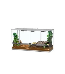 Aqualantis Terrarium 118x45x60cm Zwart Of Zilver