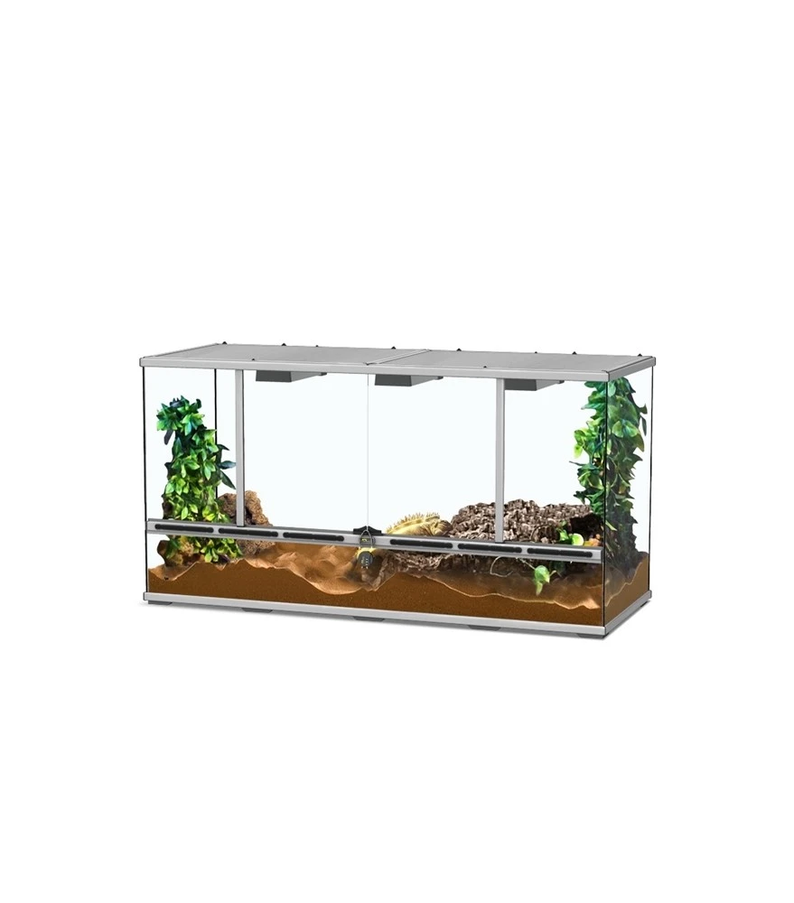 Aqualantis Terrarium 118x45x60cm Zwart Of Zilver 1 Aqualantis Terrarium 118x45x60cm Zwart Of Zilver