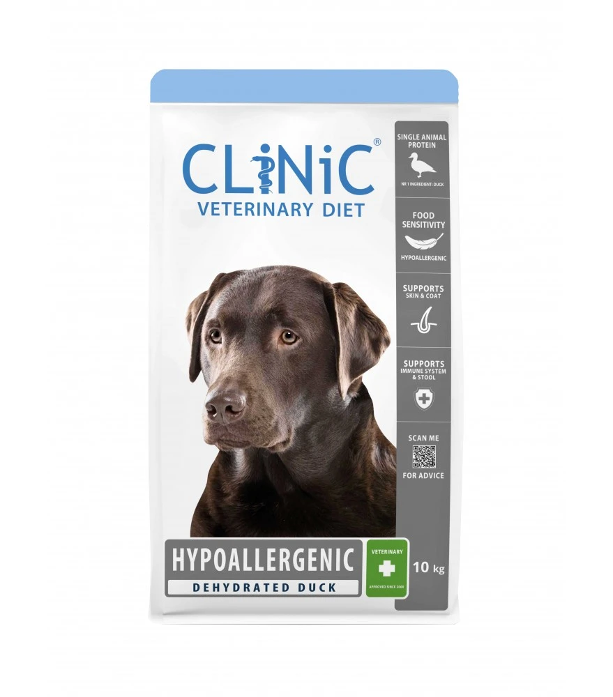 CLiNiC VD Dog Hypoallergenic Duck 10kg 1 CLiNiC VD Dog Hypoallergenic Duck 10kg