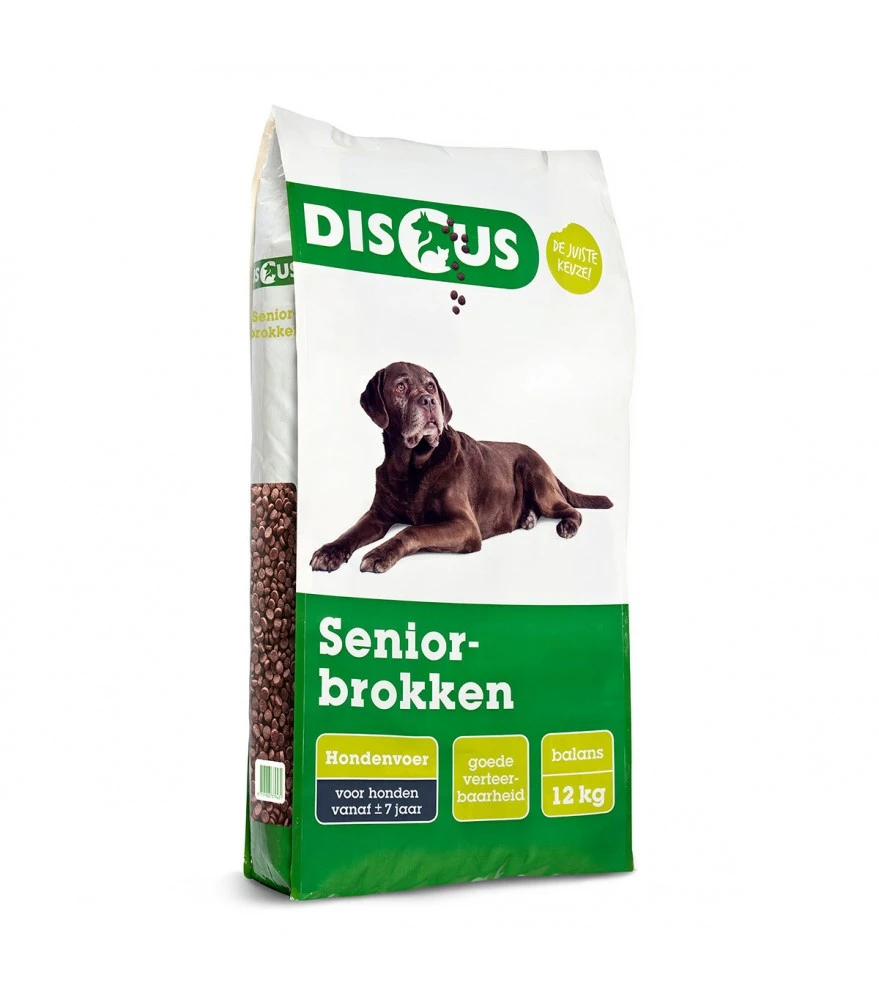 Discus Senior Brokken Hondenvoer 12kg 1 Discus Senior Brokken Hondenvoer 12kg