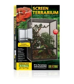 Exo Terra Aluminium Draadgaas Terrarium M - 60x45x90cm Zwart