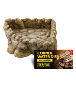 Exo Terra Corner Water Dish XL - 26x30,5x6cm Bruin