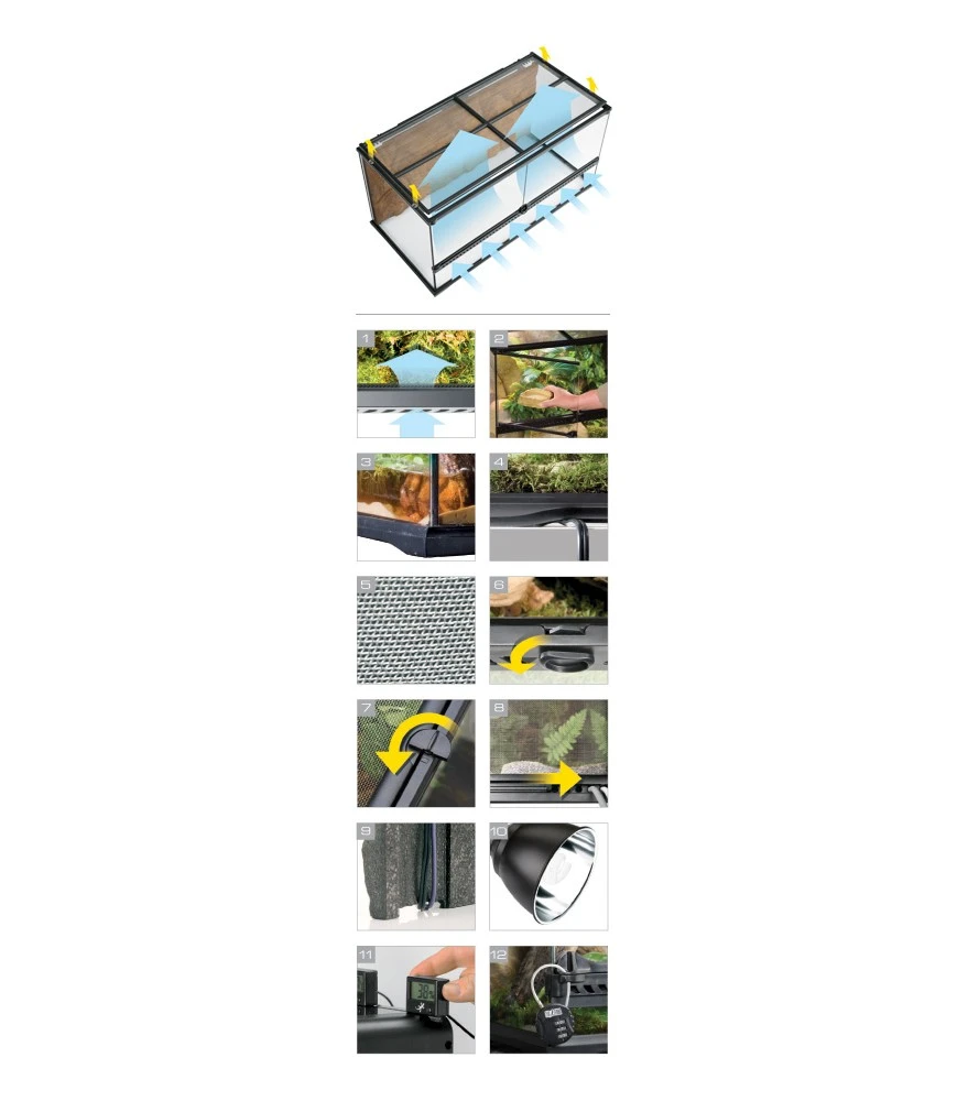 Exo Terra Paludarium 90x45x90cm Zwart 2 Exo Terra Paludarium 90x45x90cm Zwart - Afbeelding 2