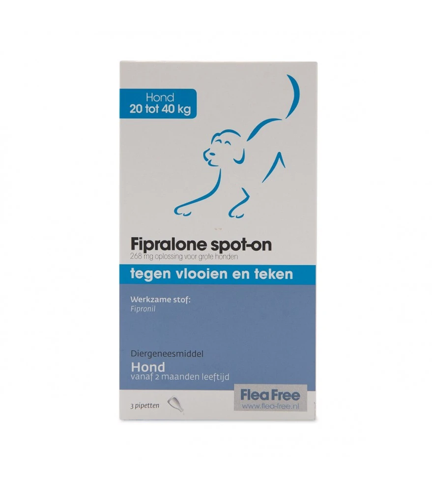 Flea Free Fipralone Spot-on 3 Pipetten 20-40kg 1 Flea Free Fipralone Spot-on 3 Pipetten 20-40kg