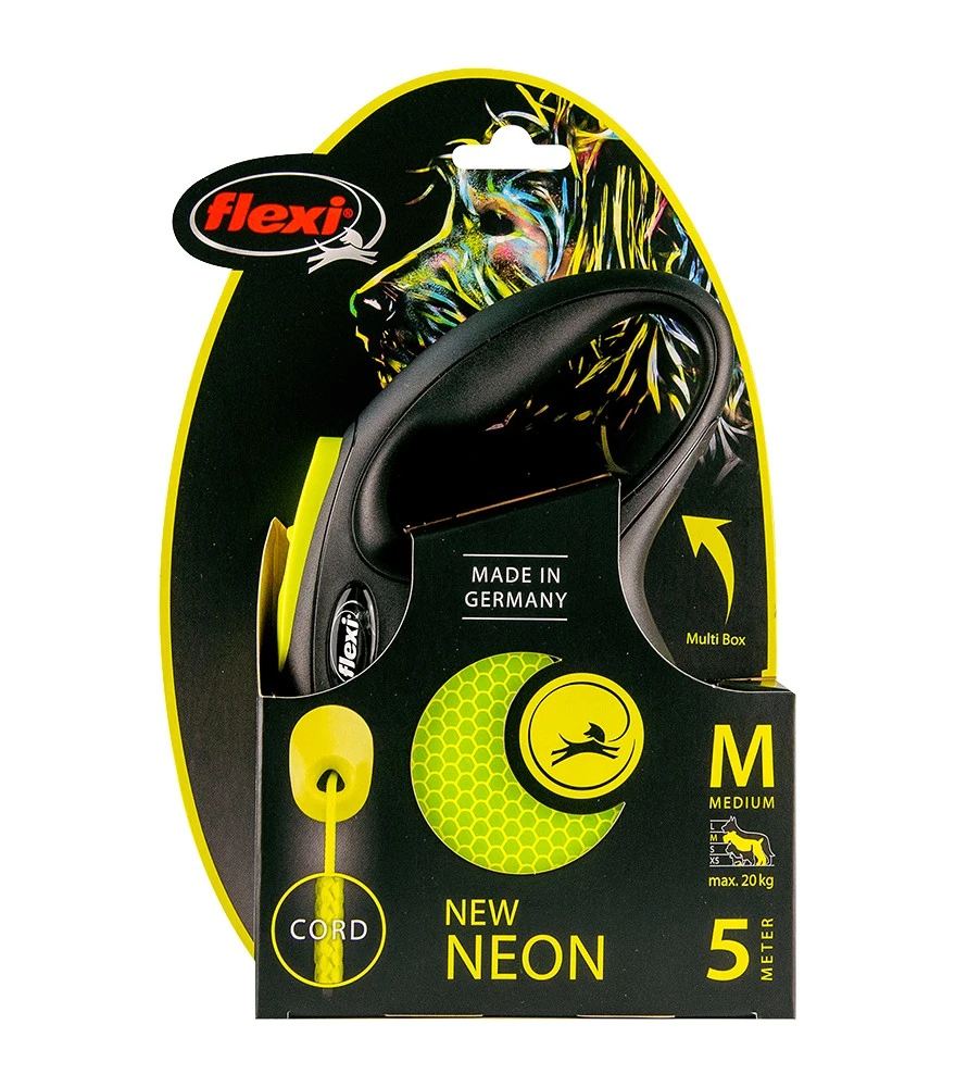 Flexi Rollijn New Neon M, 5mtr. Cord 1 Flexi Rollijn New Neon M, 5mtr. Cord