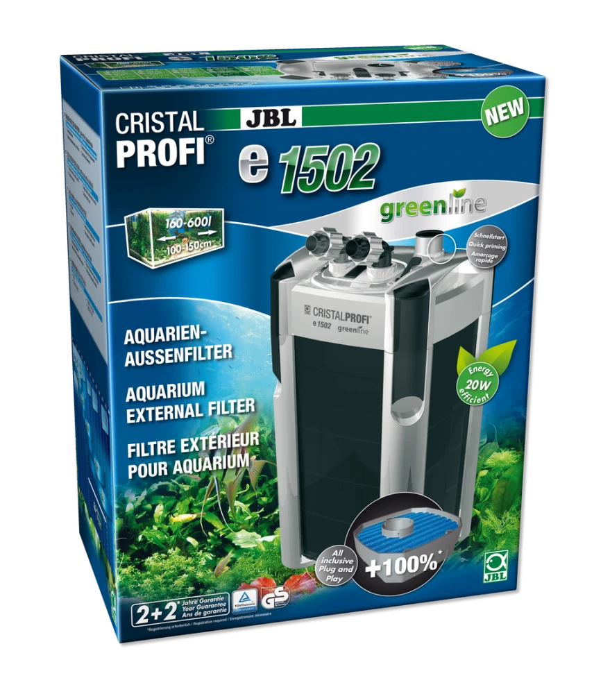 JBL Cristalprofi E1502 Greenline Buitenfilter Voor Aquaria Van 200-700ltr 1 JBL Cristalprofi E1502 Greenline Buitenfilter Voor Aquaria Van 200-700ltr