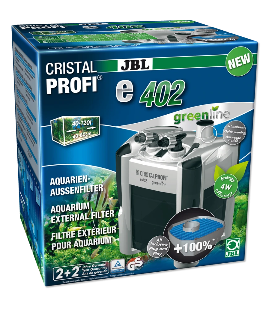 JBL Cristalprofi E402 Greenline Buitenfilter Voor Aquaria 40-200ltr 1 JBL Cristalprofi E402 Greenline Buitenfilter Voor Aquaria 40-200ltr