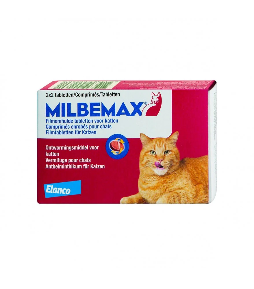 Milbemax Ontwormtablet Grote Kat 2-8kg 4 Stuks 1 Milbemax Ontwormtablet Grote Kat 2-8kg 4 Stuks