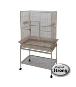 Papegaaienkooi En Parkietenkooi Strong Gina, Silvertone White