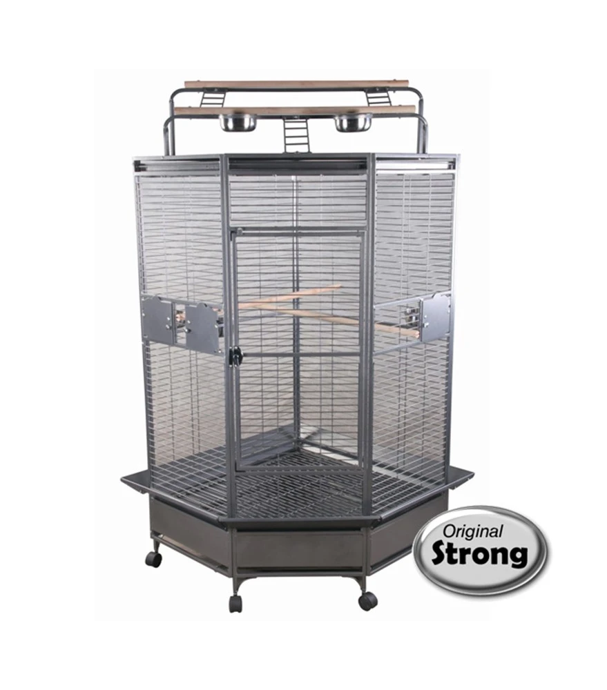 Papegaaienkooi Strong Villa Erica, Silvertone White Of Grey