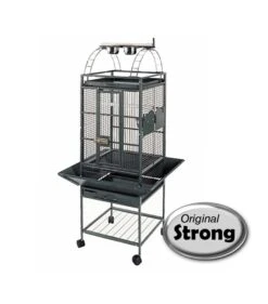 Papegaaienkooi Strong Villa Helios, Silvertone Wit Of Grijs